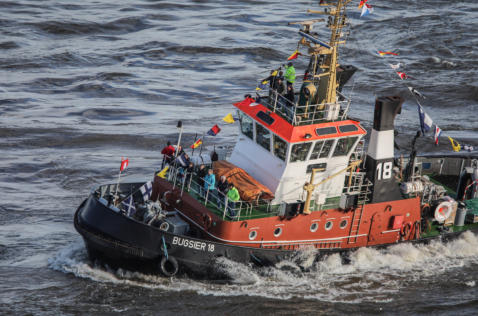 Schiffe beim Hafengeburtstag in Hamburg