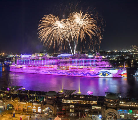 Feuerwerk beim Hafengeburtstag in Hamburg